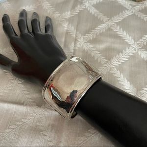 Chicos hammered metal silver cuff bracelet